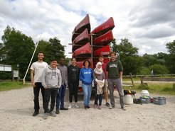 The lab at our 2019 summer outing: a canoe trip through a local nature reserve.