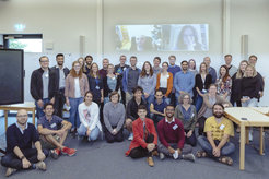 Happy about a successful workshop and looking forward to good further cooperation - the participants of this year's workshop for "Physical and Chemical Determinants of Biological Evolution".