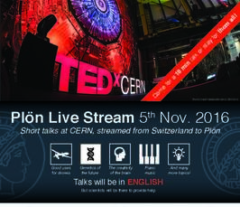 Live Übertragung der TEDxCERN Konferenz Live Übertragung der TEDxCERN Konferenz
